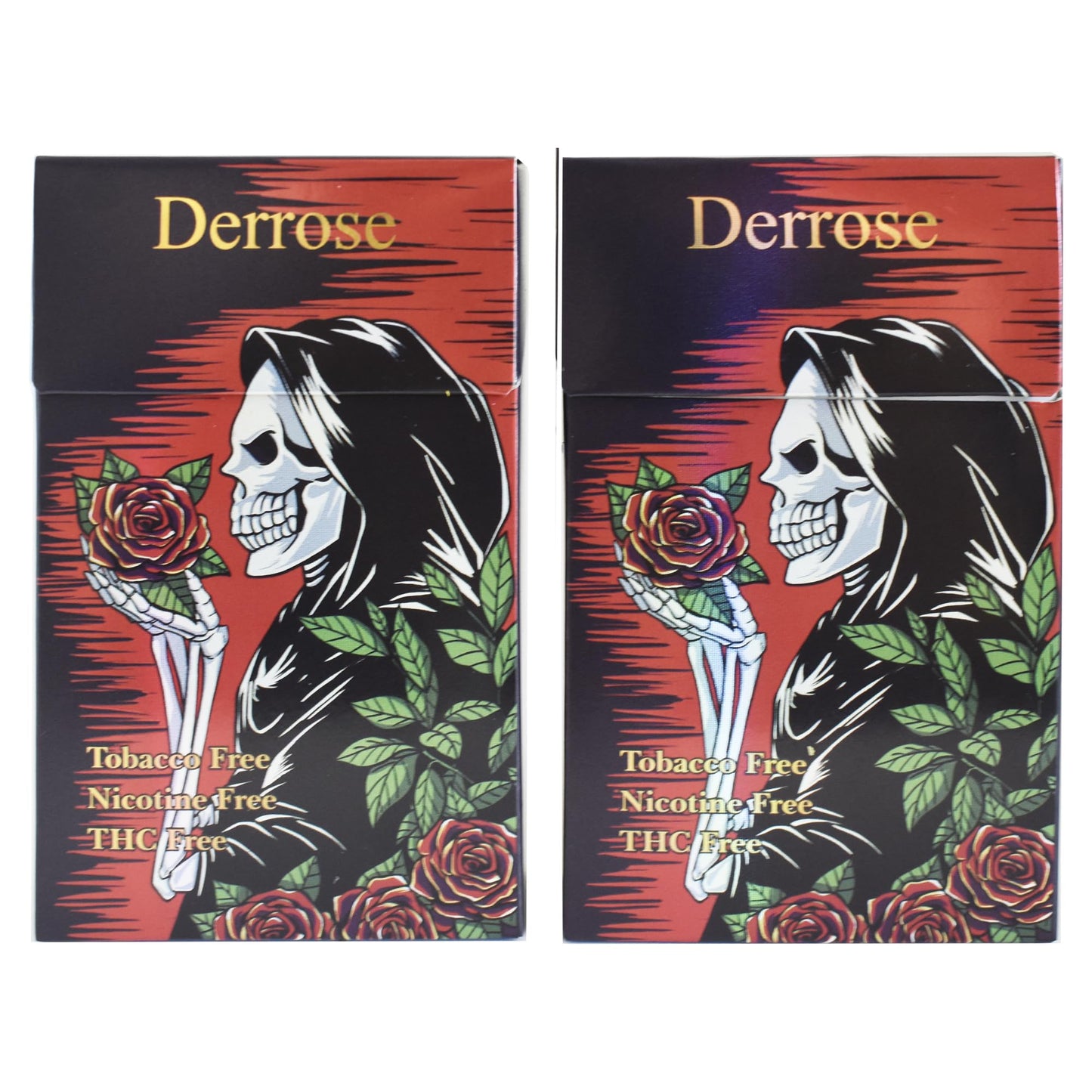 Derrose® Herbal Cigarettes Tobacco Free, Nicotine Free, THC Free - Vape Alternative Cigarettes for Quit Smoking - 2 Packs 40 Smokes